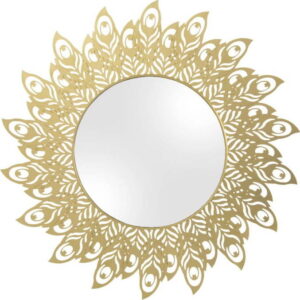 Nástěnné zrcadlo s rámem ve zlaté barvě PT LIVING Peacock Feathers