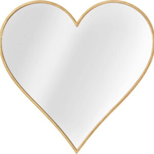 Nástěnné zrcadlo v rámu ve zlaté barvě Mauro Ferretti Glam Heart. Nejlepší citáty o lásce