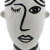 Černo-bílá porcelánová váza Mauro Ferretti Face. Nejlepší citáty o lásce