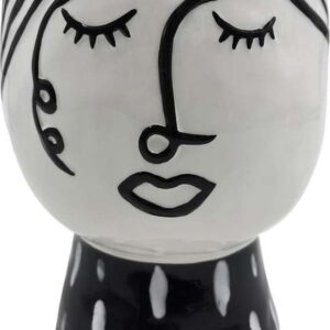 Černo-bílá porcelánová váza Mauro Ferretti Pot Face. Nejlepší citáty o lásce