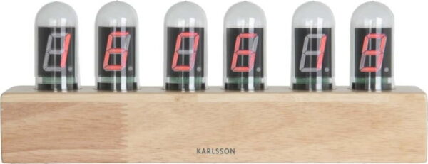 Digitální hodiny na dřevěném podstavci Karlsson Cathode. Nejlepší citáty o lásce
