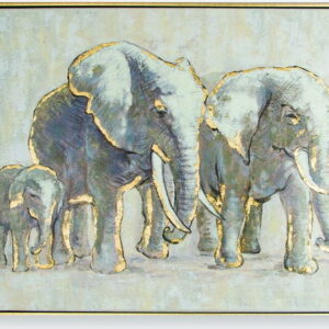Ručně malovaný obraz Graham & Brown Elephant Family