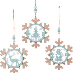Závěsné vánoční dekorace v sadě 3 ks Snowflake – Casa Selección. Nejlepší citáty o lásce
