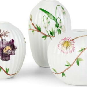 Sada 3 miniaturních porcelánových váz Kähler Design Hammershøi Spring. Nejlepší citáty o lásce